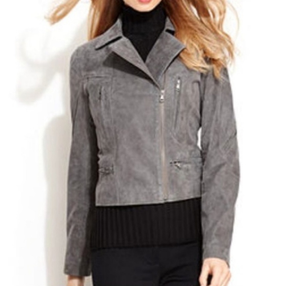 Levi's grey suede leather jacket xs